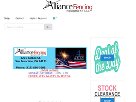 alliancefencingequipment.com-screenshot-desktop