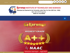karunya.edu-screenshot-desktop