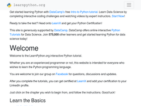 learnpython.org-screenshot