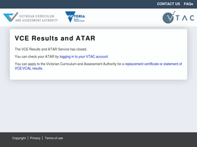 resultsandatar.vic.edu.au-screenshot-desktop